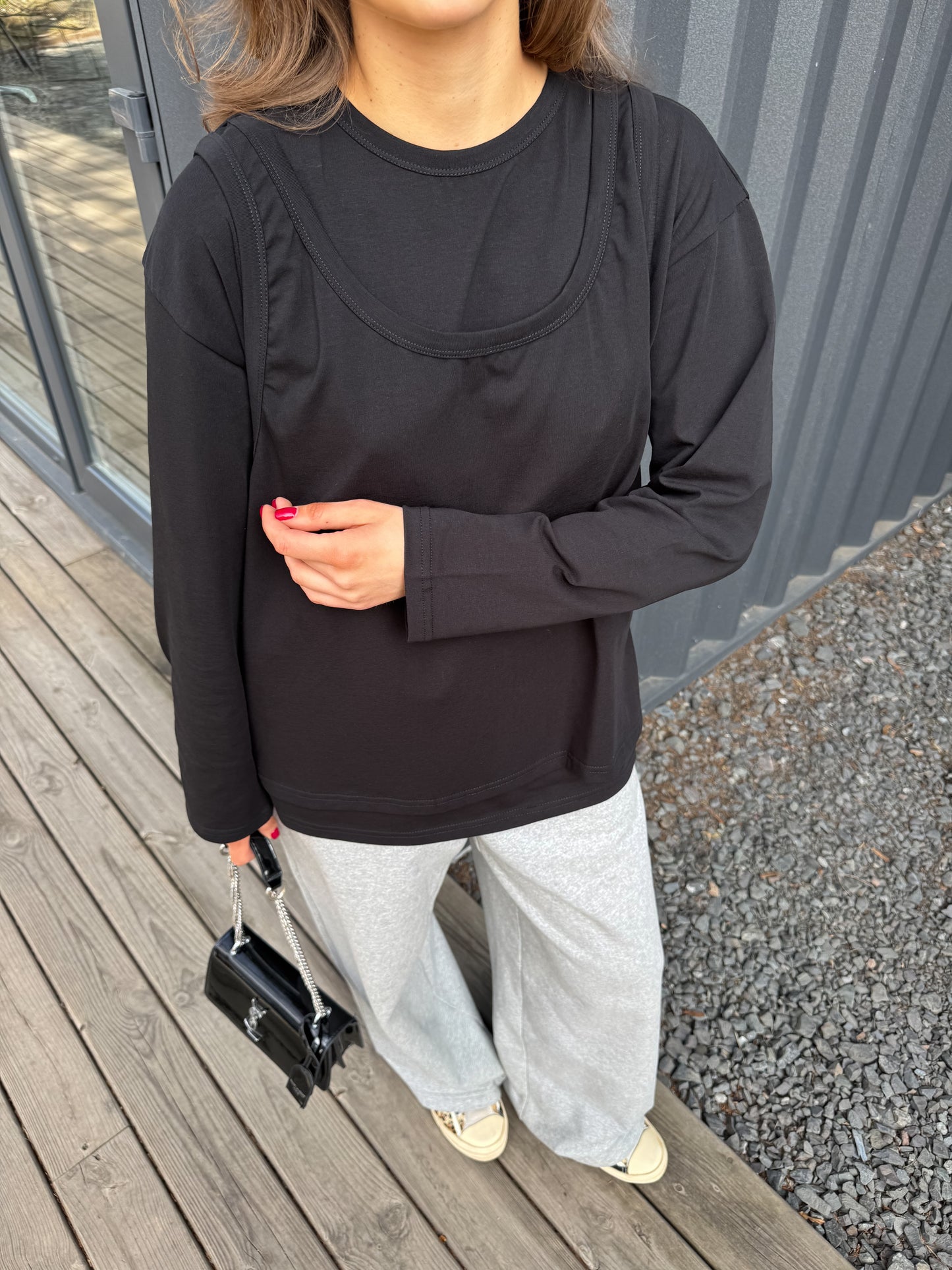 Лонгслів + майка oversize