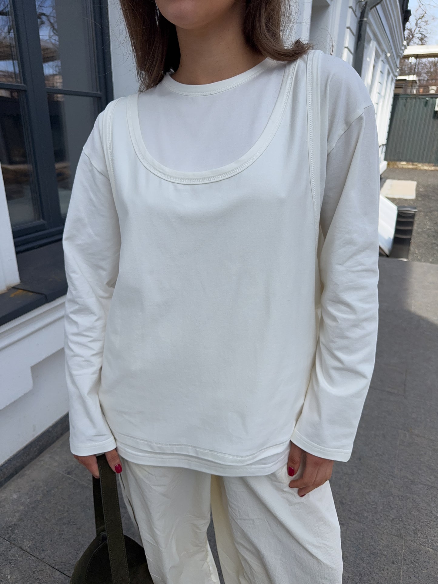 Лонгслів + майка oversize