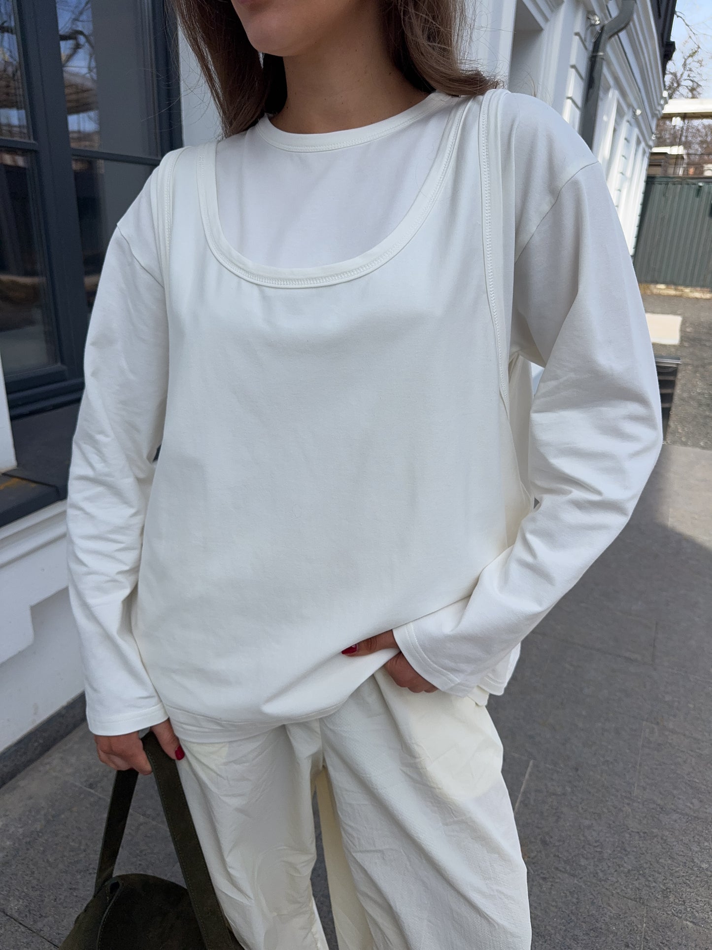 Лонгслів + майка oversize