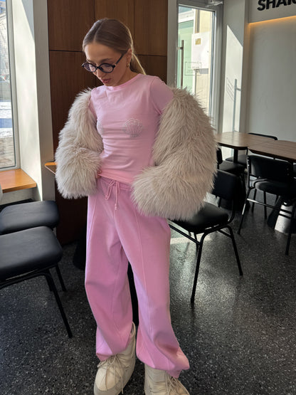 Лонгслів мушля приталений