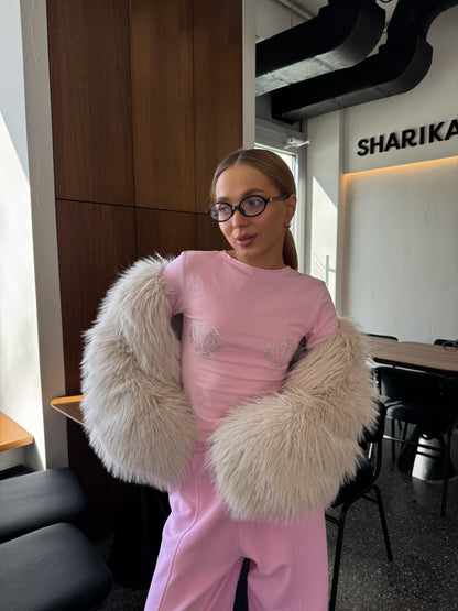 Лонгслів мушля приталений