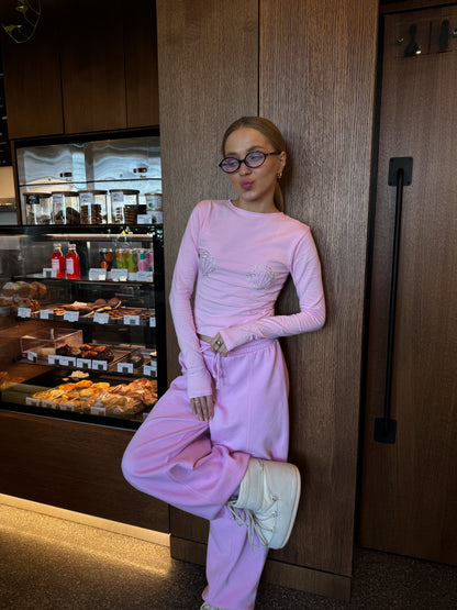 Лонгслів мушля приталений