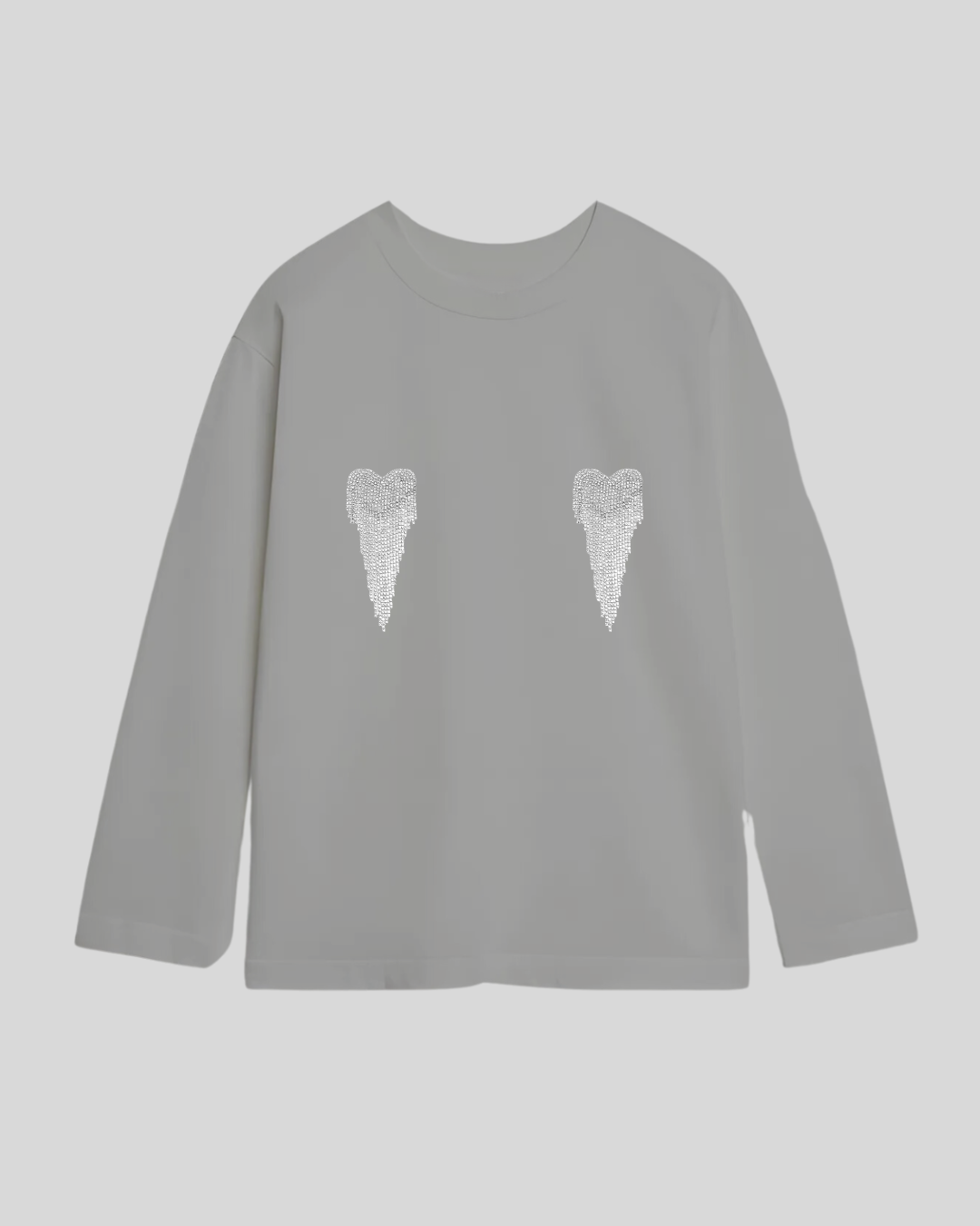 Лонгслів оверсайз з сердечками