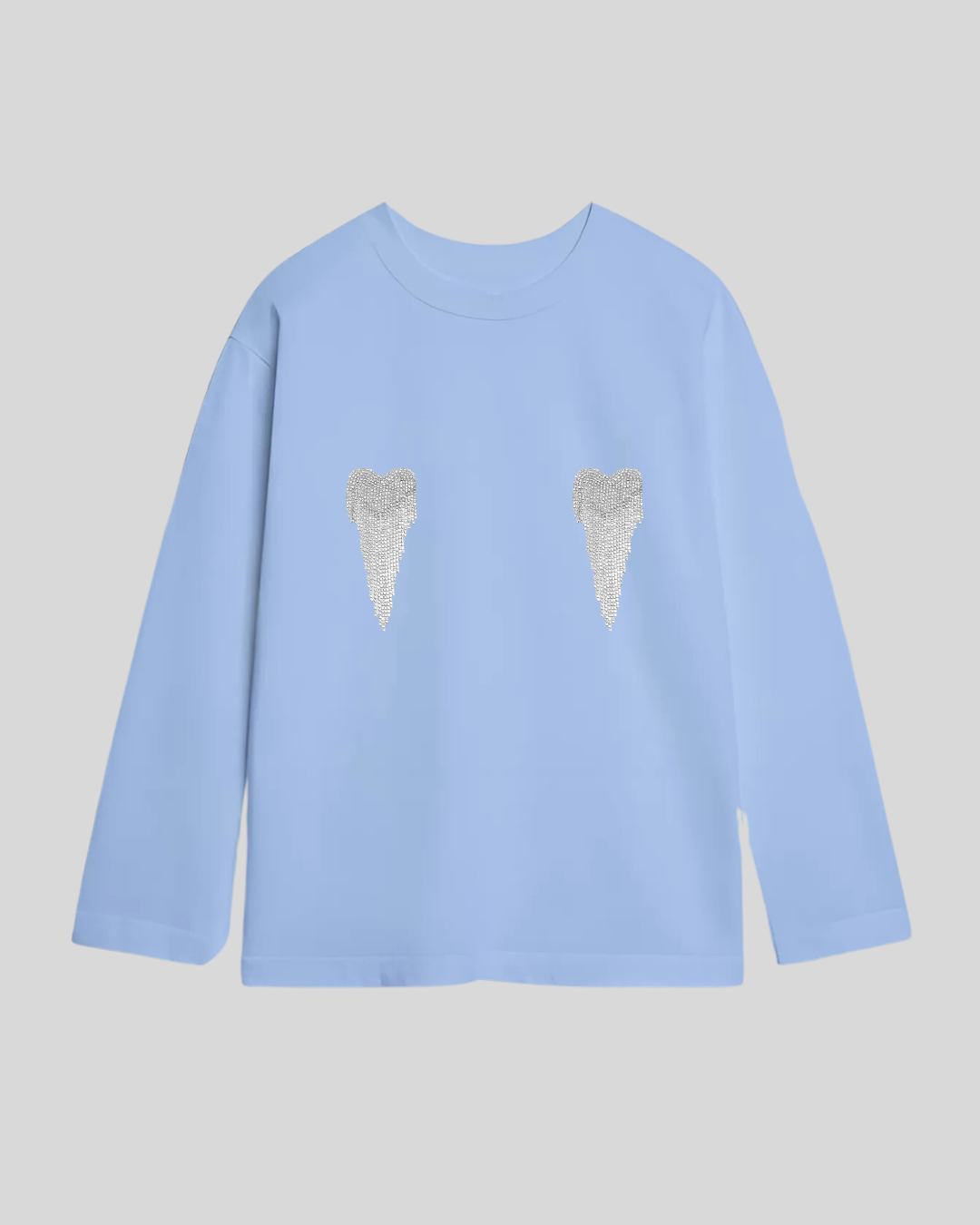 Лонгслів оверсайз з сердечками