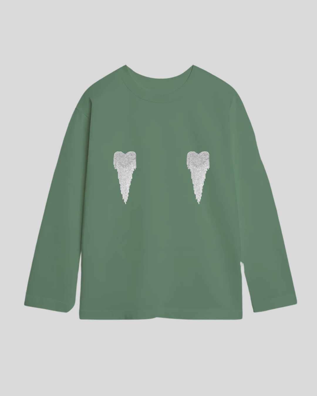 Лонгслів оверсайз з сердечками