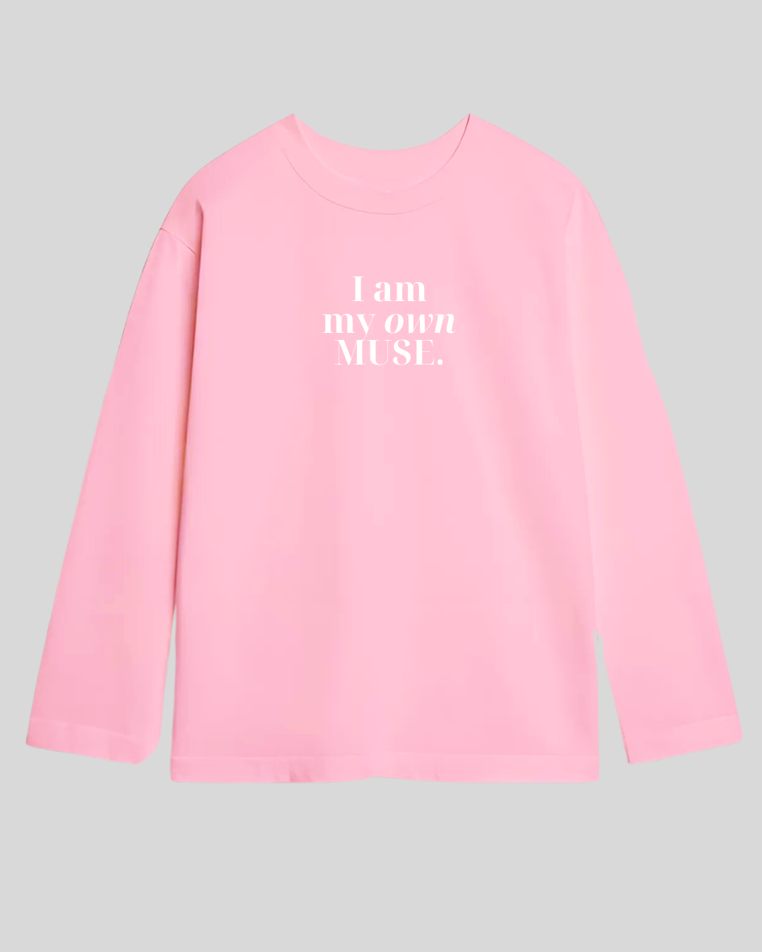Лонгслів оверсайз "I am my own muse"