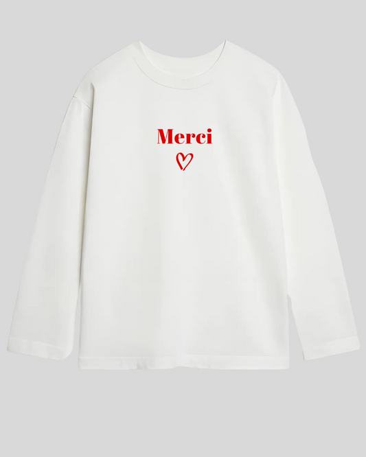 Лонгслів оверсайз "Merci"