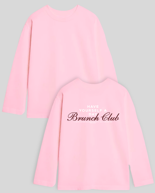 Лонгслів оверсайз  "Brunch" на спині