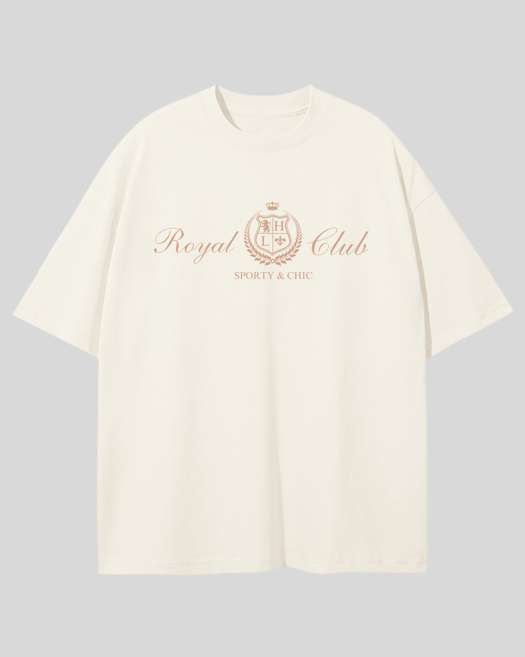 Футболка оверсайз "Royal club" шампань