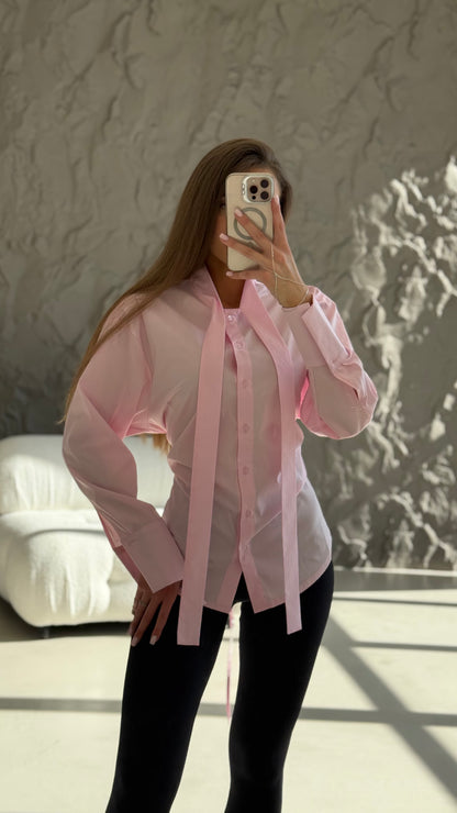 Блуза з зав'язками