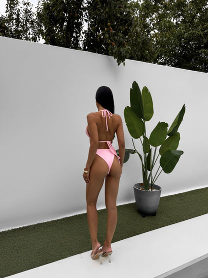 Купальник на завʼязках з стразами