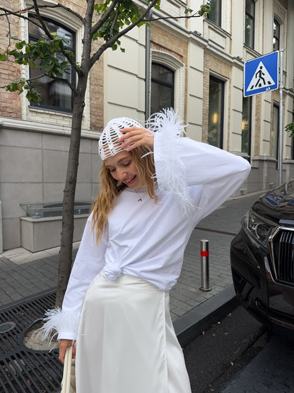 Спідниця сатинова максі на запах