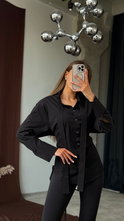 Блуза з зав'язками