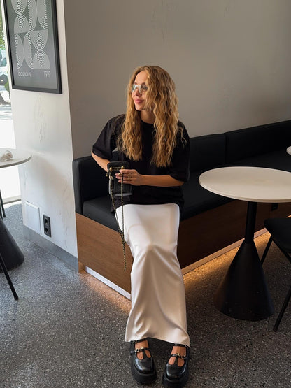 Юбка максі приталена 