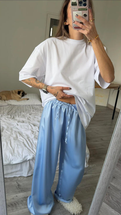 Штани  з сатину блакитний 