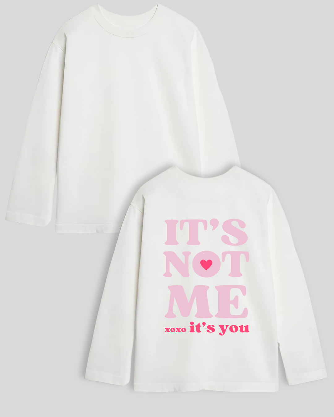 Лонг оверсайз білий it’s not me