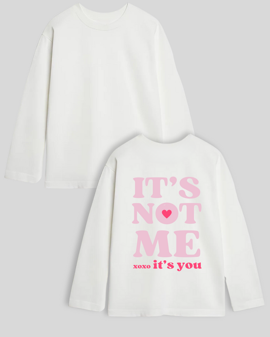 Лонг оверсайз білий it’s not me