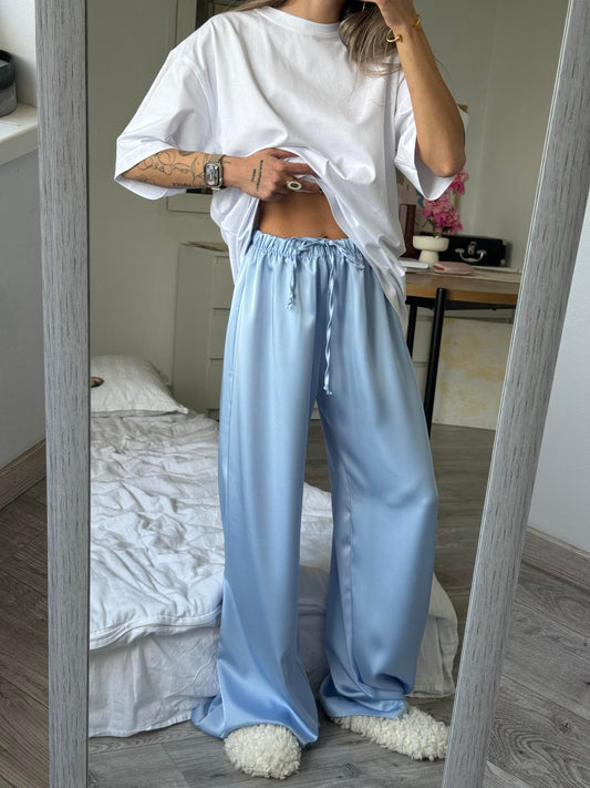 Штани  з сатину блакитний 