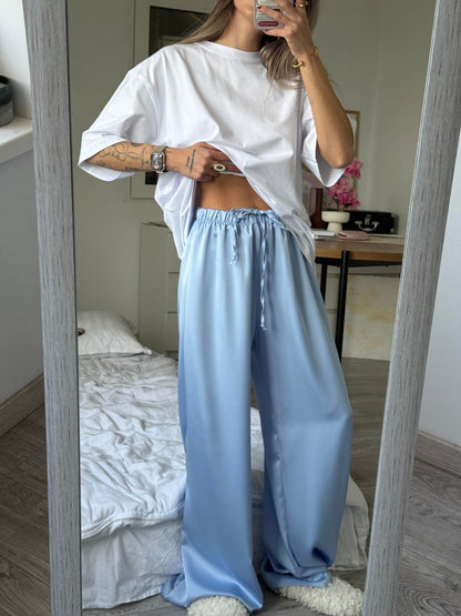 Штани  з сатину блакитний 