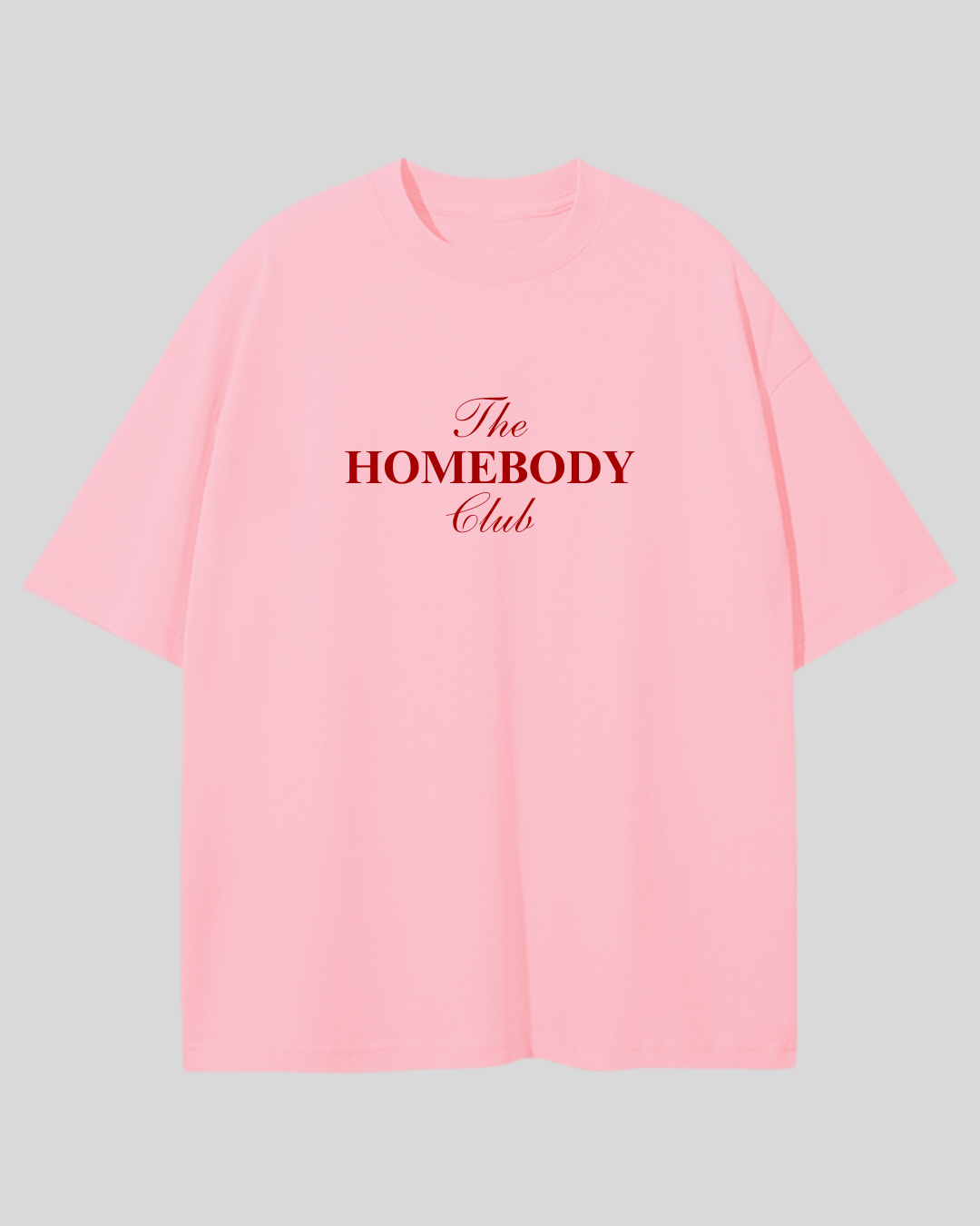 Футболка оверсайз рожевий the homebody club