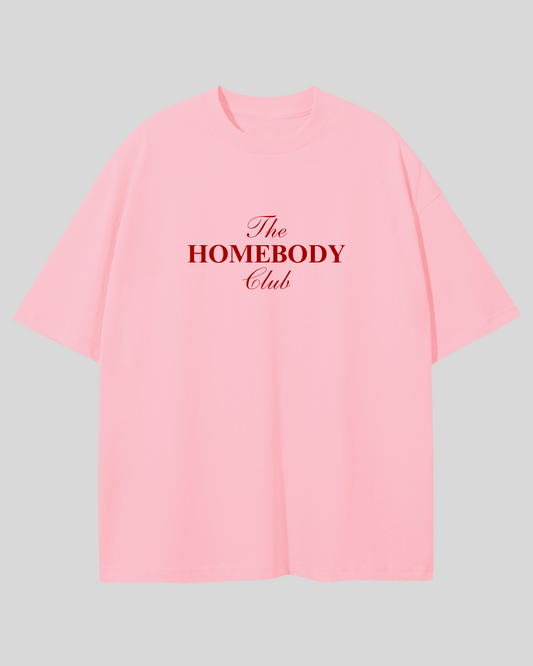 Футболка оверсайз рожевий the homebody club