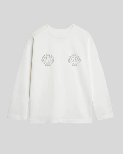 Лонгслів оверсайз мушля