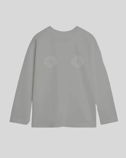 Лонгслів оверсайз мушля