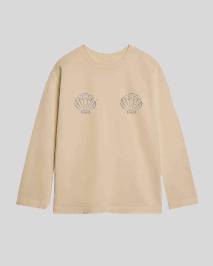 Лонгслів оверсайз мушля