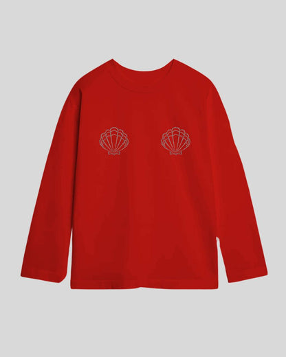 Лонгслів оверсайз мушля