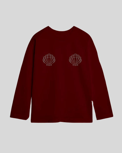 Лонгслів оверсайз мушля