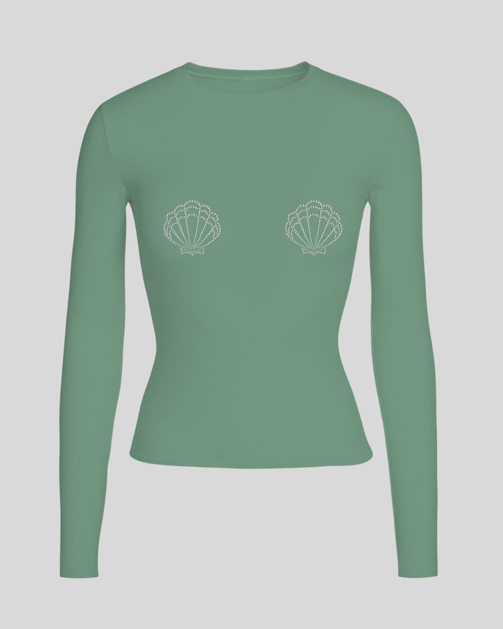 Лонгслів мушля приталений