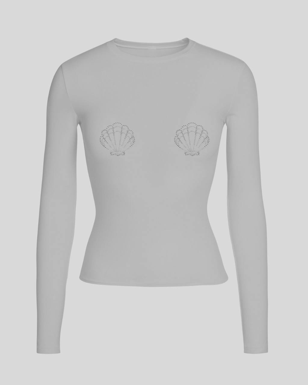 Лонгслів мушля приталений