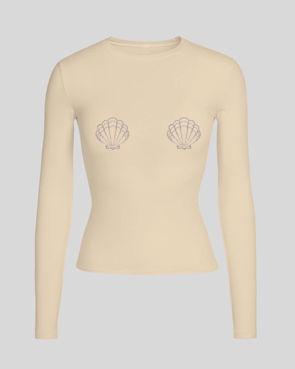 Лонгслів мушля приталений