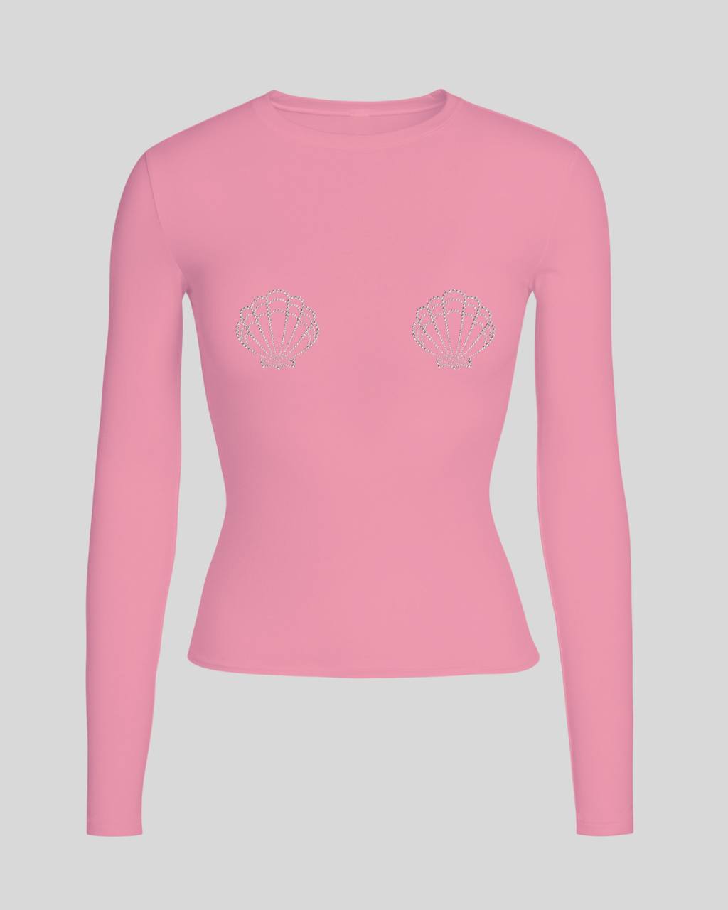 Лонгслів мушля приталений