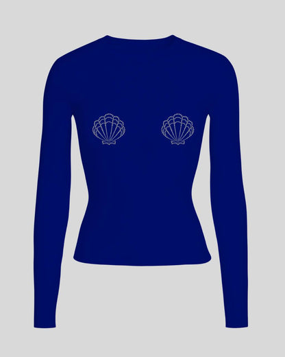 Лонгслів мушля приталений