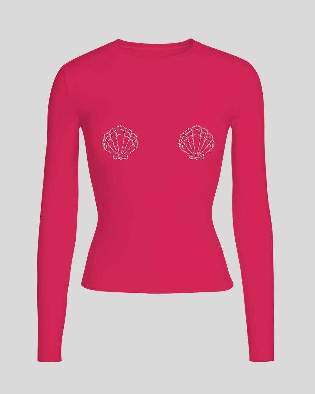 Лонгслів мушля приталений