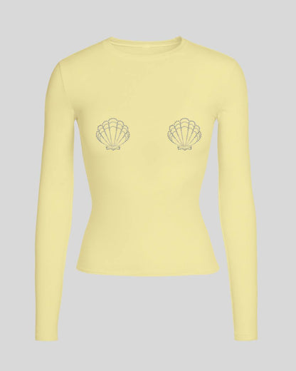 Лонгслів мушля приталений