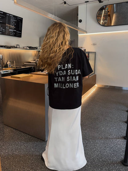 Футболка з стразами "Plan tam"