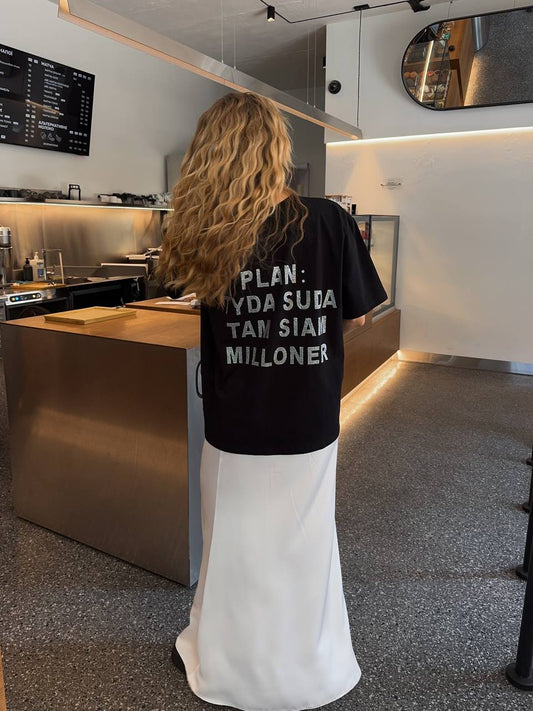 Футболка з стразами "Plan tam"