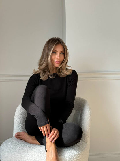 Термолонгслів з мікрофлісу з прорізами для пальчика