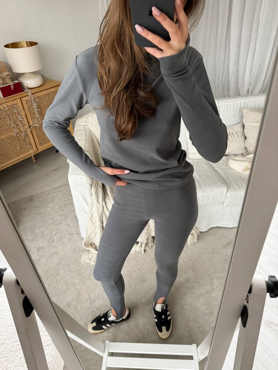 Термолонгслів з мікрофлісу з прорізами для пальчика