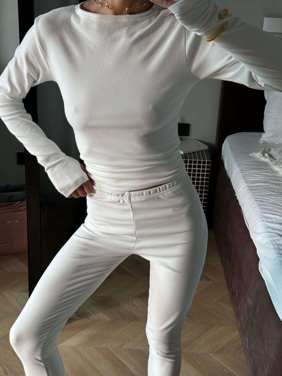 Термолонгслів з мікрофлісу з прорізами для пальчика