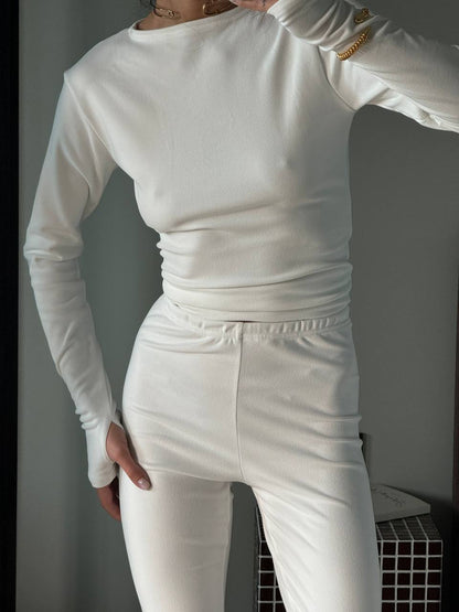 Термолонгслів з мікрофлісу з прорізами для пальчика