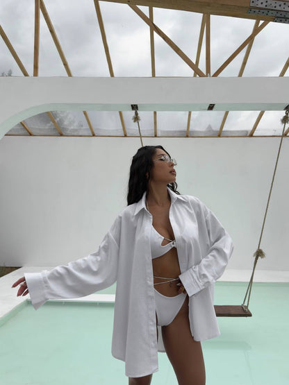 Сорочка лляна пляжна